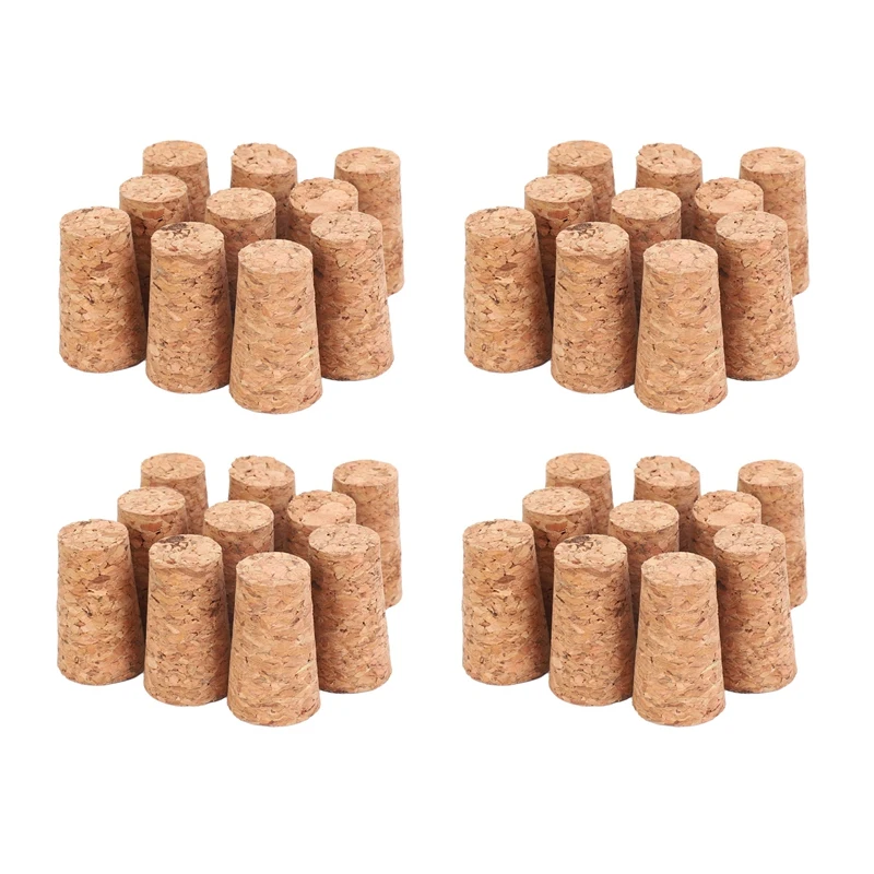 

40Pcs Tapered Corks Stoppers DIY Craft Art Model Building 22X17x35mm