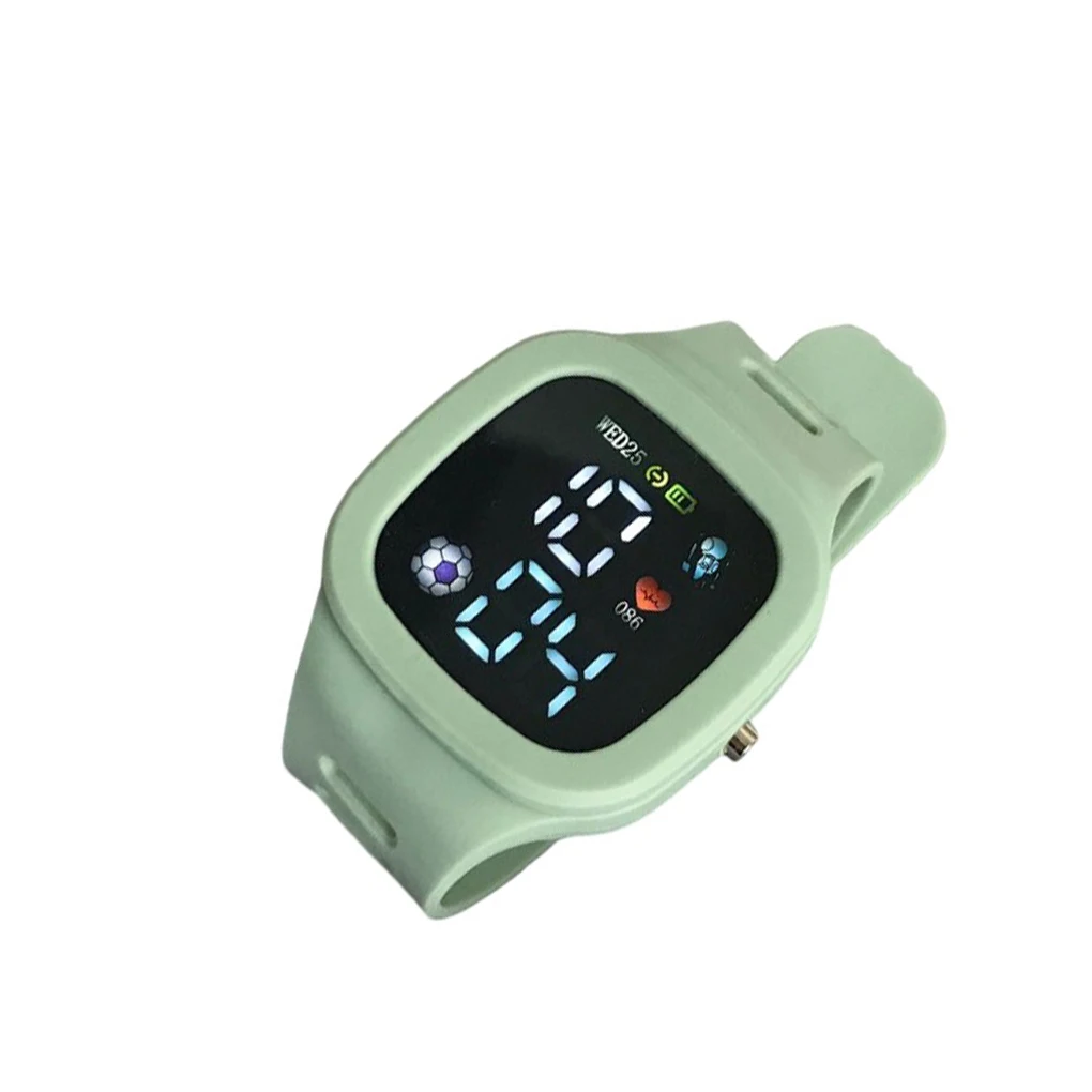 

Детские наручные часы со светодиодной подсветкой и силиконовым ремешком