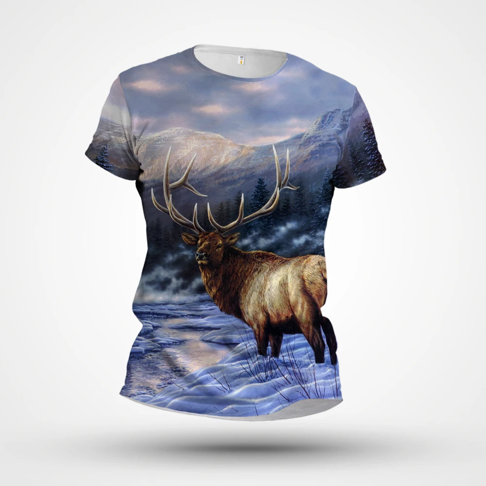 

Animal T-shirt New 3D Printing Luxury Pattern Short Sleeve Customized Factory Direct Sales 2023 Summer Light Luxury Tight Top