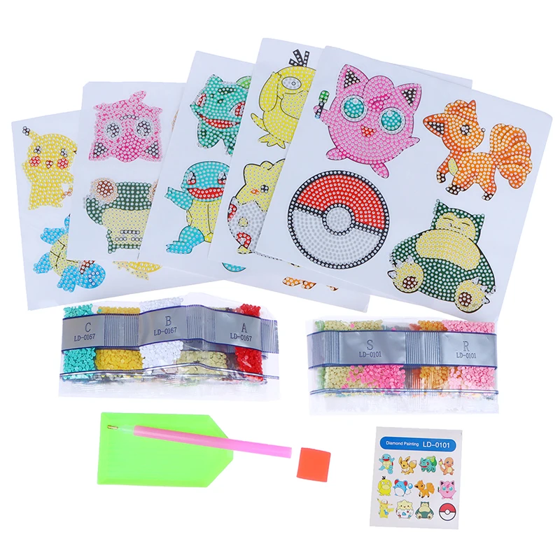 

Pokemon Pikachu Kit De Peinture Diamant Anime Figure Diamond Painting Autocollants Kits Décoration Sticker Kids Toys Xmas Gifts