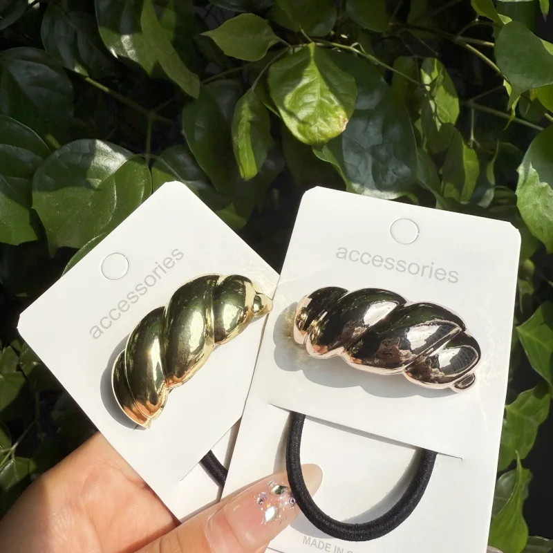 Модные металлические нерегулярные двухслойные кованые арочные ленты для волос