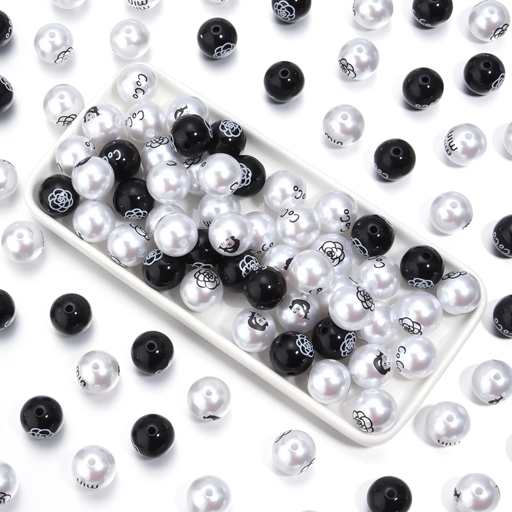 Бусины акриловые с имитацией под жемчуг 16 мм 10 шт.