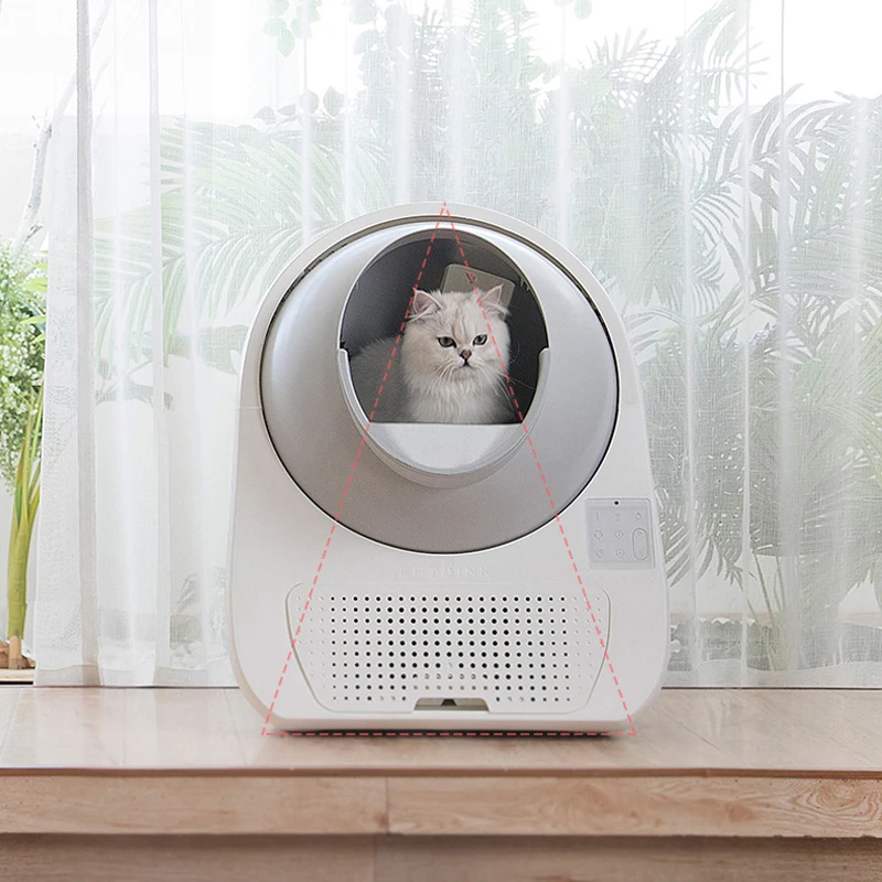 

White Smart Automatic Cat Litter Box Large Deodorant Anti Splash Cat Toilet Self Cleaning Litter Tray Caja De Arena Para Gatos