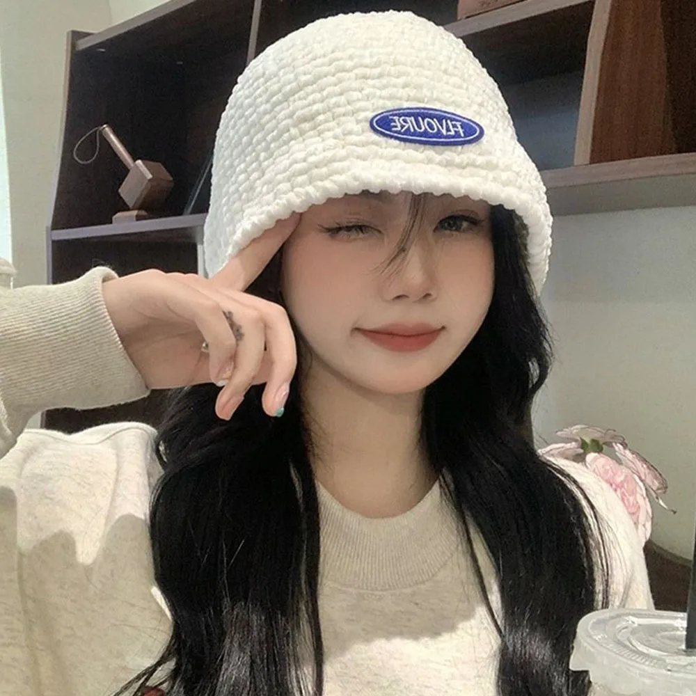 

Шляпа женская с Круглым Верхом, мягкая осенне-зимняя Панама в рыбацком стиле, теплая шапка с винтажным принтом надписи, Солнцезащитная