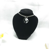 2022 new hip hop gothic punk short necklace black and white yin yang tai chi pendant necklace men women valentines day gifts