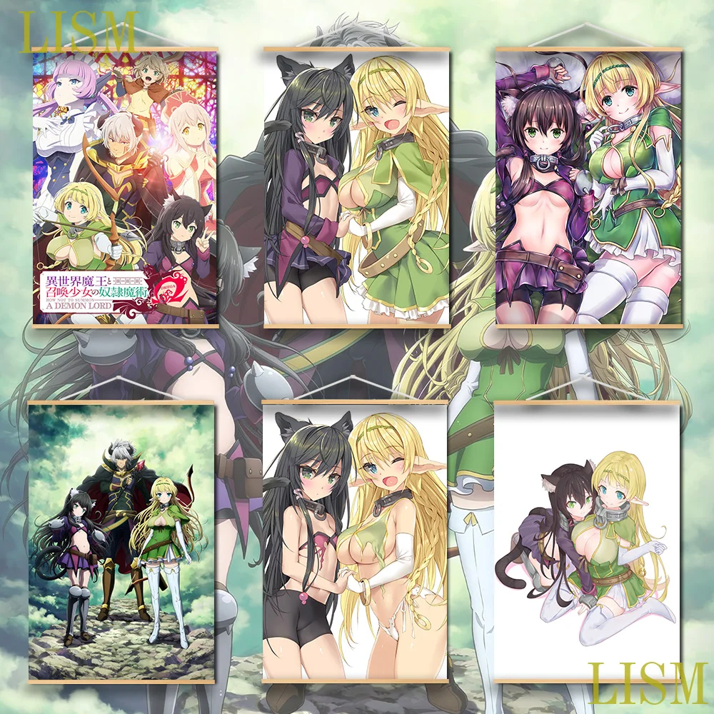 

How Not to Summon a Demon Lord Shera L. Greenwood Rem Galeu Anime manga wall Poster solid wood hanging scroll canvas painting