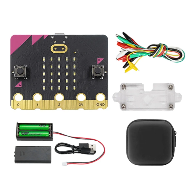 

BBC Micro:Bit V2.2 Started Kit Built-In Speaker Microphone Touch Programmable Development Board+Battery Box+USB Cable