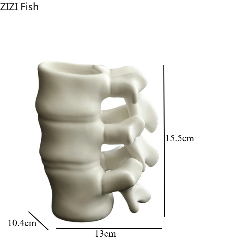 Модель позвоночника, керамическая ваза, цветочная композиция, кофейная чашка, кружка для молока, держатель для ручки, гидропонная ваза, чашка для воды, вазы для цветов, орнамент