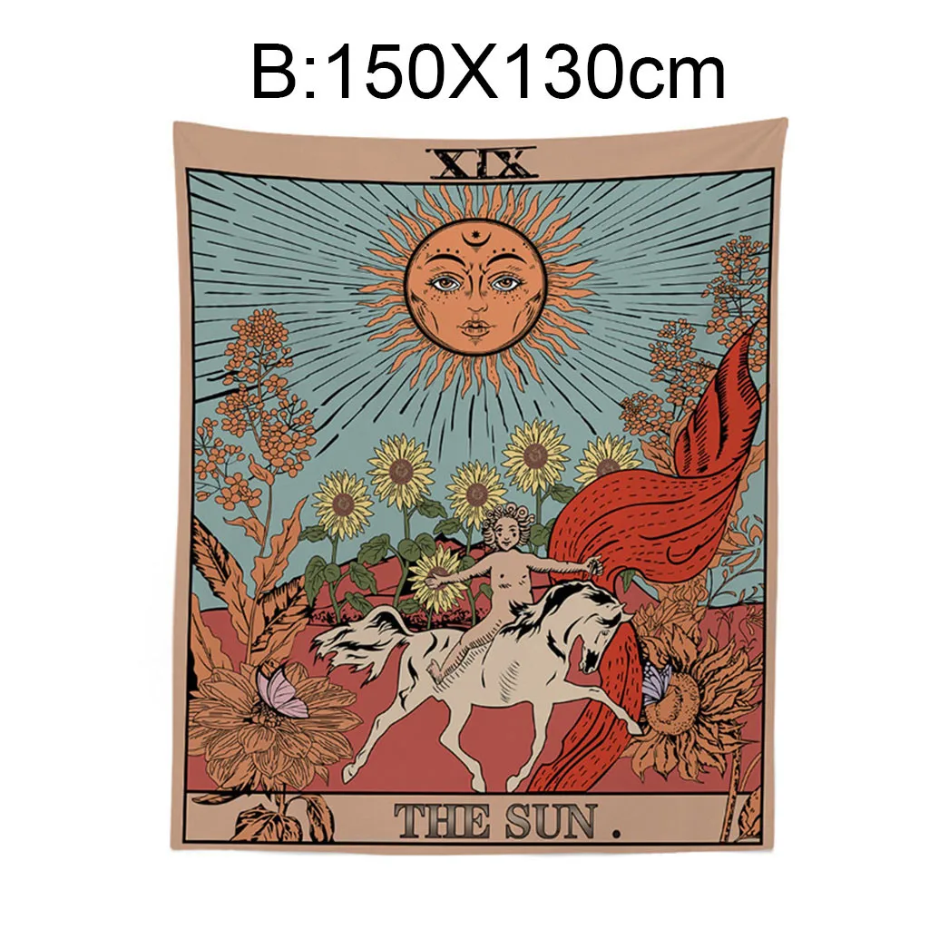 

Moon Divination The Star Medieval Wall Hanging Europe Tarot Tapestry Sun Tapestries Shot Show Tapestry Sequin Tapestry