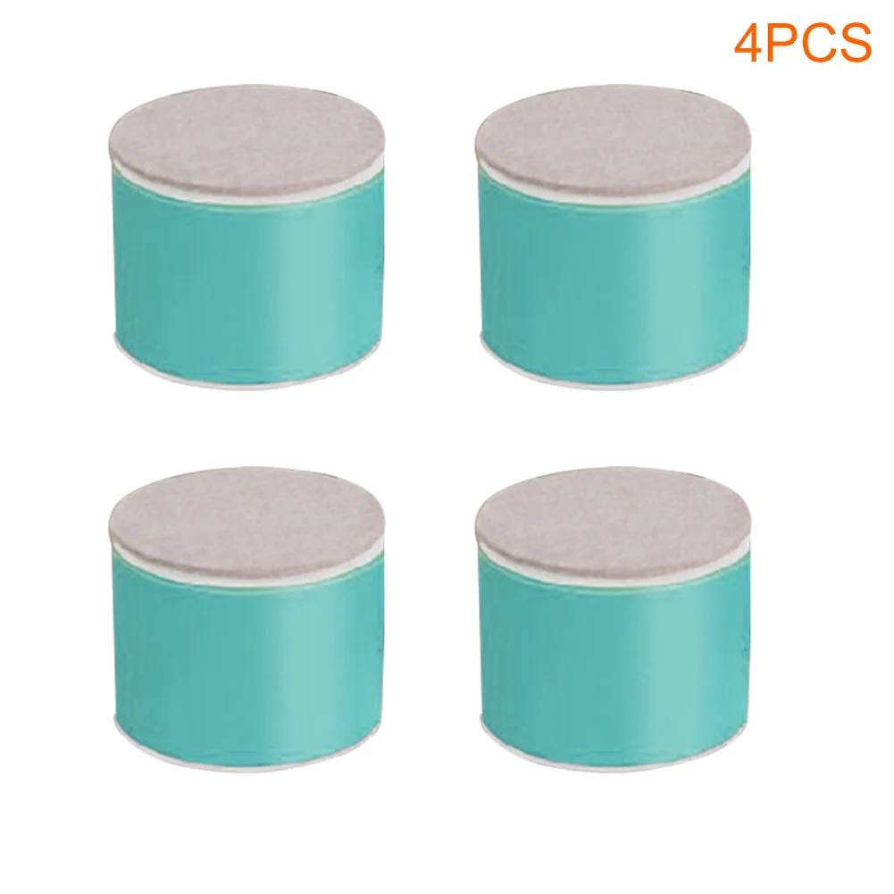 4pcs Chair Home Bed Furniture Feet Pads Breakfast Bar Non Slip Round Increase Height Self Adhesives Carbon Steel Easy Install |