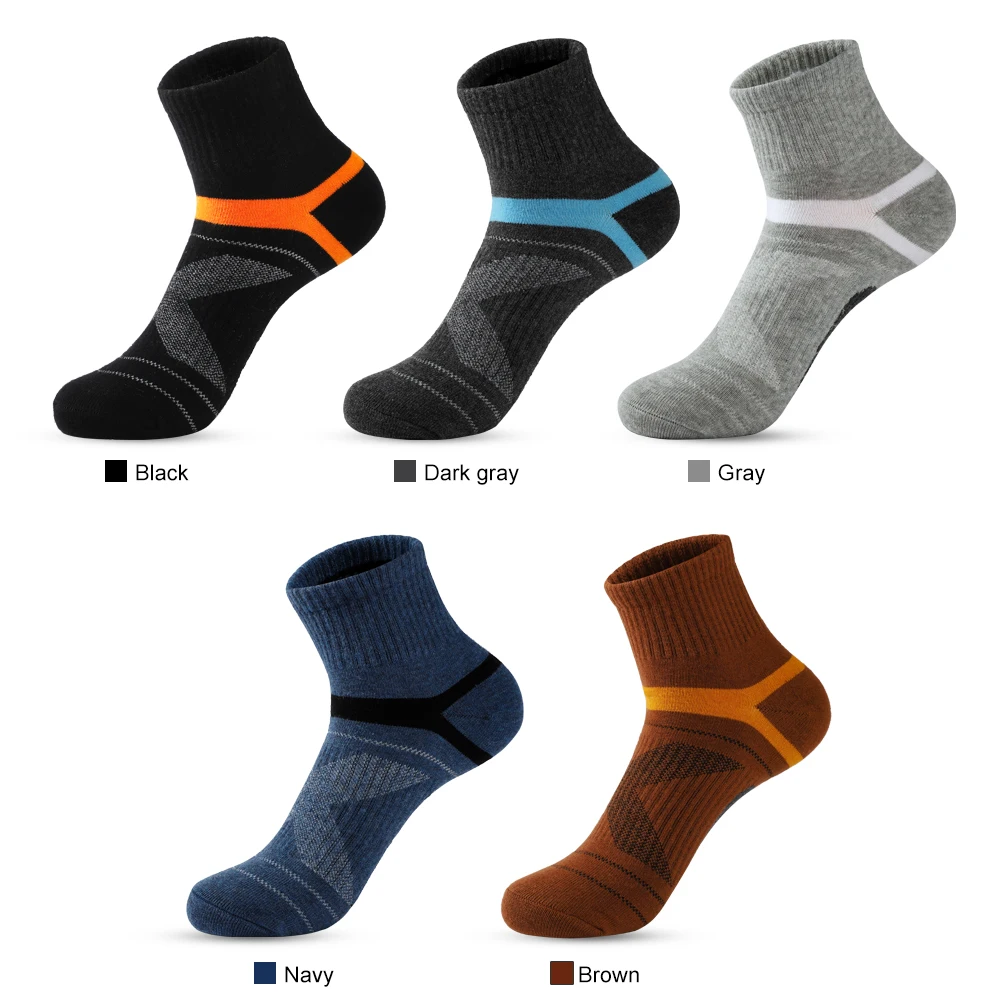 High Quality 5Pairs / Lot Combed Cotton Men's Socks New Casual Breathable Active Socks Man Cycling Socks Sokken EUPlus Size38-45