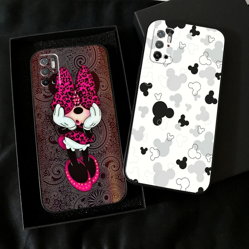 

Cartoon Mickey Minnie Mouse For Xiaomi Poco X3 PRO NFC POCO M3 M3 Pro 5G X3 F3 GT Phone Case Coque Funda Liquid Silicon Black