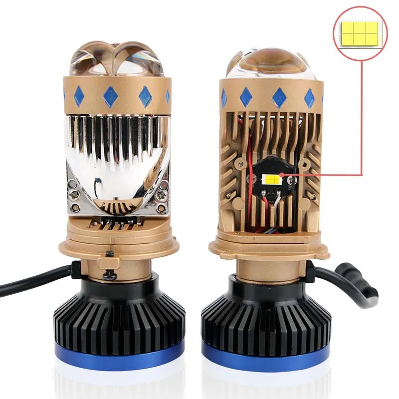 Лазерная матричная линза T8 высокая мощность 70 Вт яркая лампа H4 ближнего и