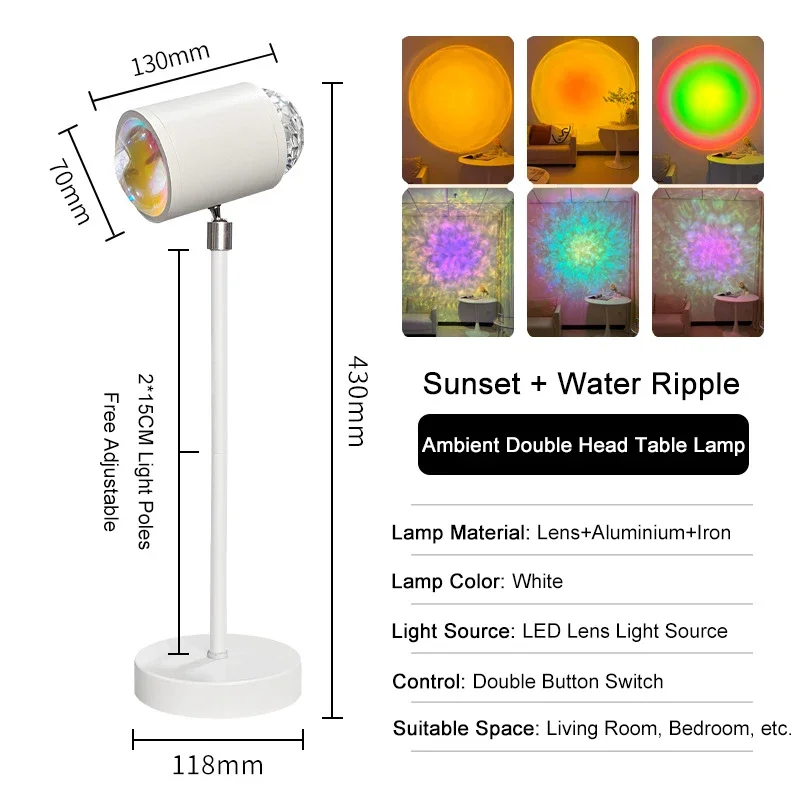 

Проектор OUOYYO с водной рябью, черный/белый