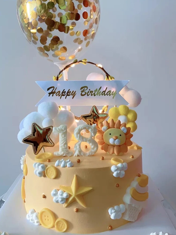 

Украшение для дня рождения для девочек, топпер для торта с животными джунглей, украшение для вечевечерние, товары для лесного сафари, аксесс...