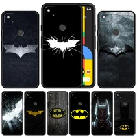 case cover for google pixel 5a 4a 3 4 xl 5 6 pro 4g 5g official fashion funda trend silicone matte back batman heroes logo
