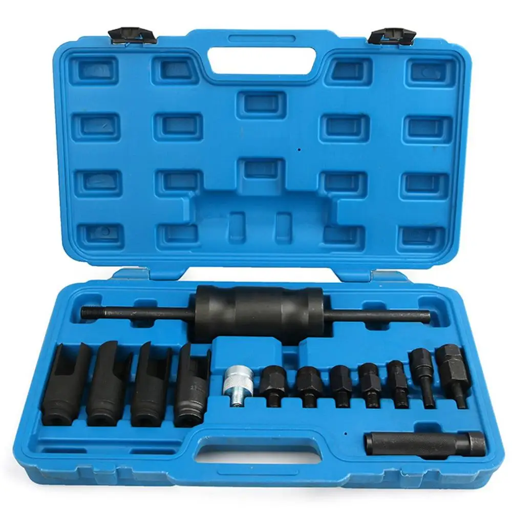 

14pcs/set Diesel Fuel Injector Puller Repair Tool Fuel Injector Induction Sensor Disassembly Sleeve Tools