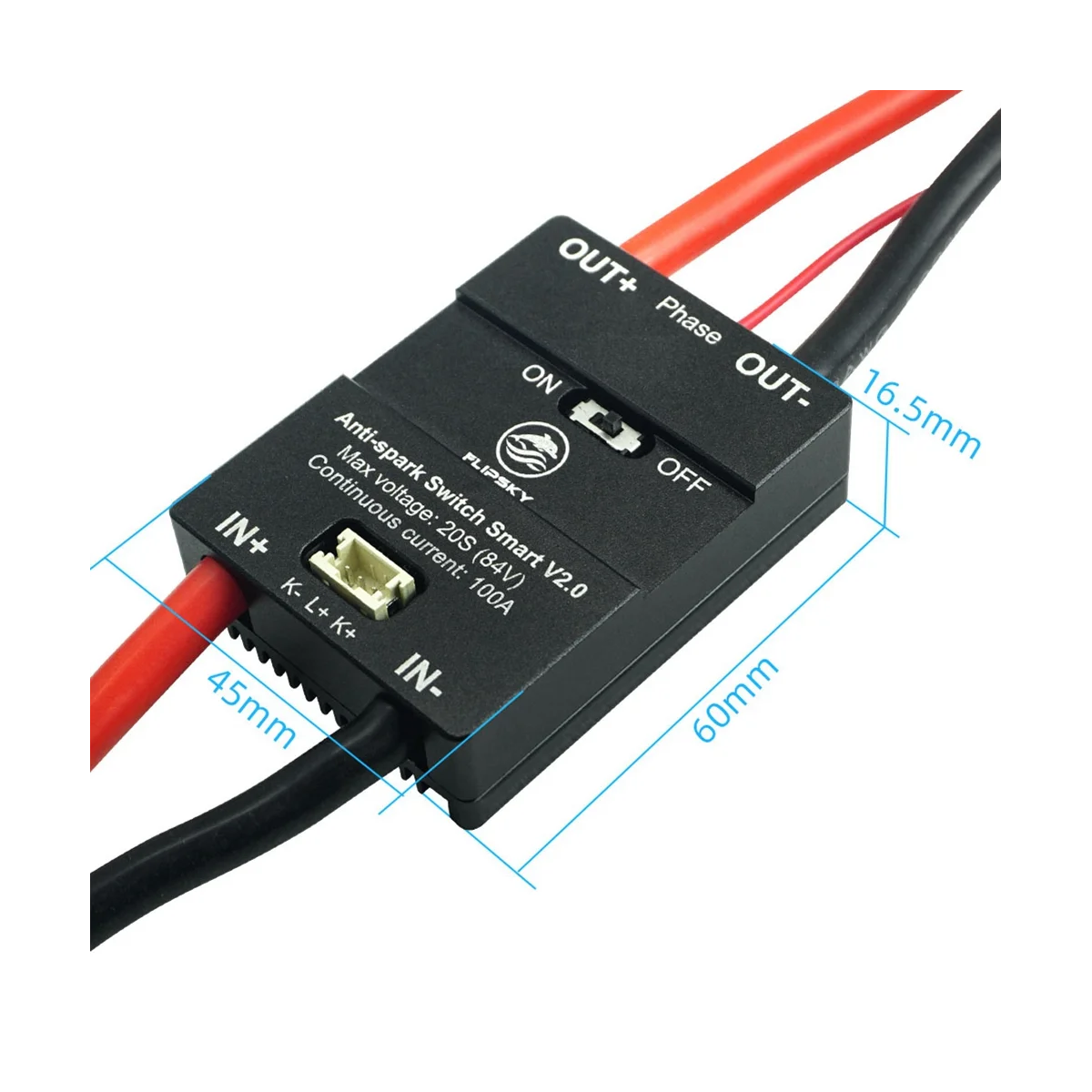 

Flipsky Anti Spark Switch Smart Enhanced 300A 20S with Metal Case for VESC Electric Skateboard /Ebike/ Scooter/Robots,16mm