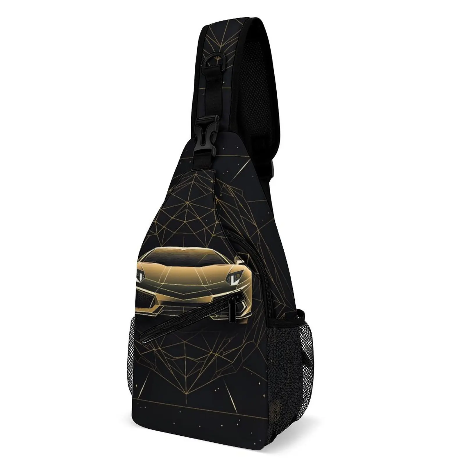 

Luxury Sports Car Chest Bags Boy Minimalist Art Geometry Print Shoulder Bag Fashion School Small Bag Camping Daily Sling Bags