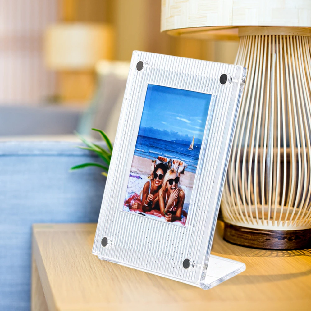 Акриловый держатель для фотографий Настольная Фотография фотография L-образной