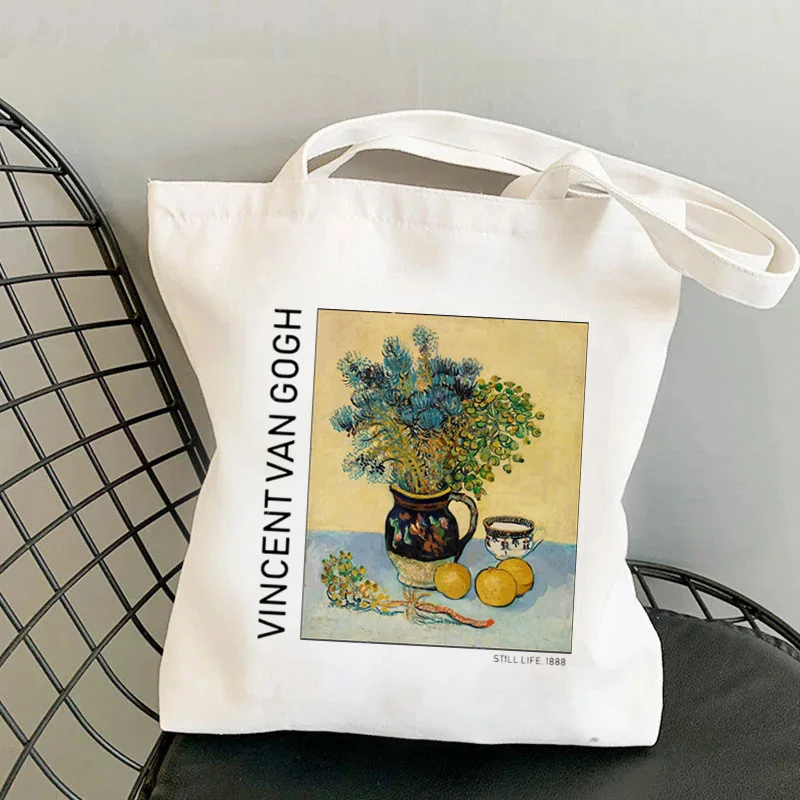 Сумка-шоппер с принтом Ван Гога Img Kawaii женская сумка для покупок в стиле