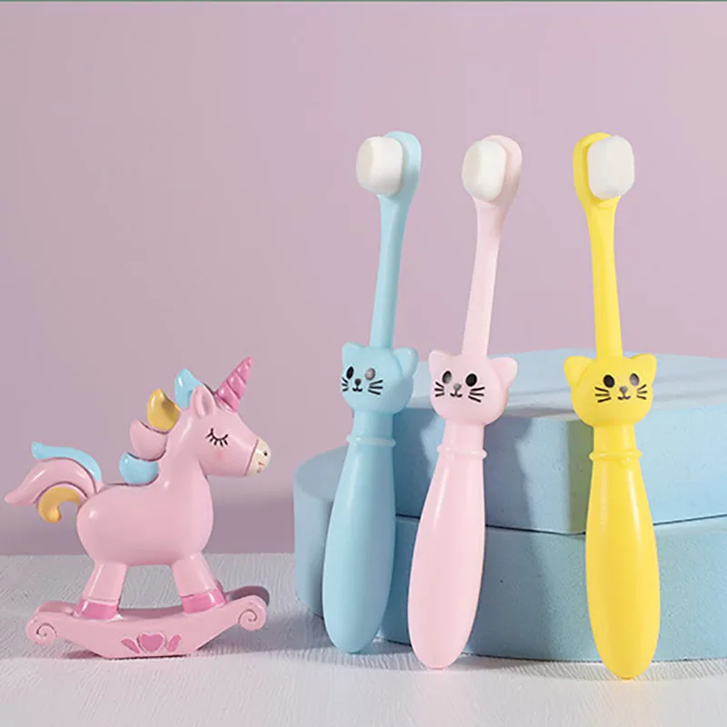 Children Cartoon Cat Super Soft Bristle High Quality Toothbrush Baby Tooth Brush Kids Training Cheap Dental Care for 1-6Y Child