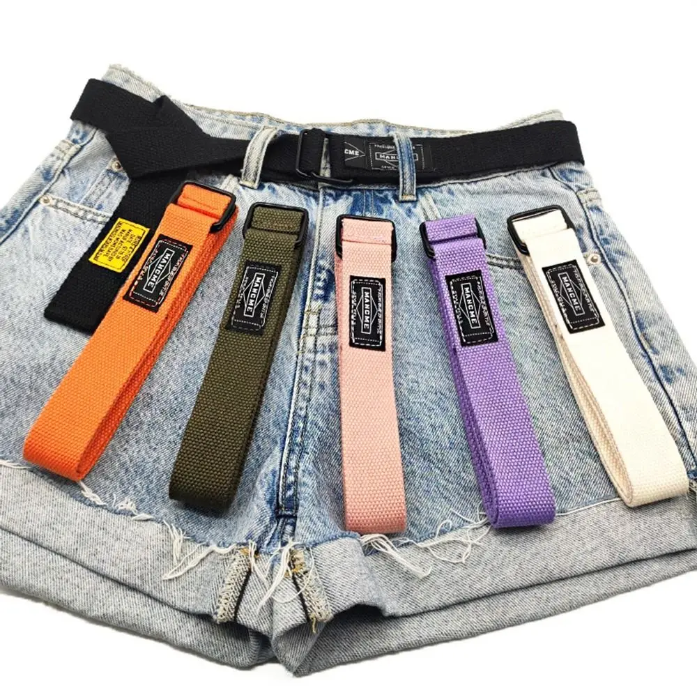 

Ремень в стиле Харадзюку для джинсов и брюк, декоративный регулируемый пояс для студентов, пояс-корсет, брезентовый