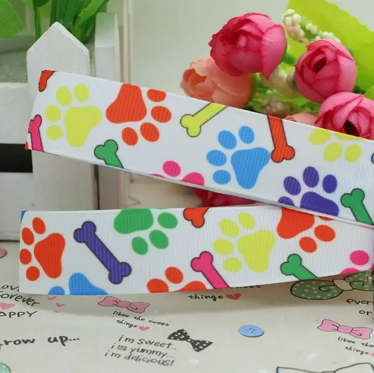 7/8 ''собачья лапа с принтом в корсажную ленту материал головные уборы