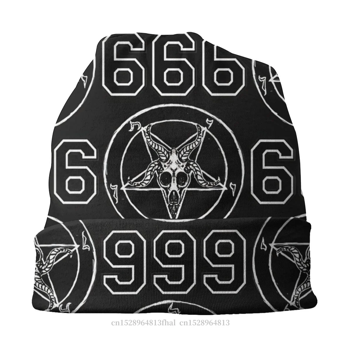 Шапочки шапки s Baphomet 666 тонкая шапка осень-весна шляпа Мужские Женские Лыжные
