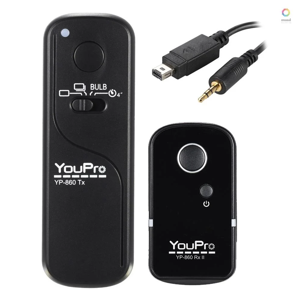 

YouPro YP-860 DC2 2.4G Wireless Remote Control Shutter Release Transmitter Receiver 16 Channels for Nikon D5000 D750 D7100 D72