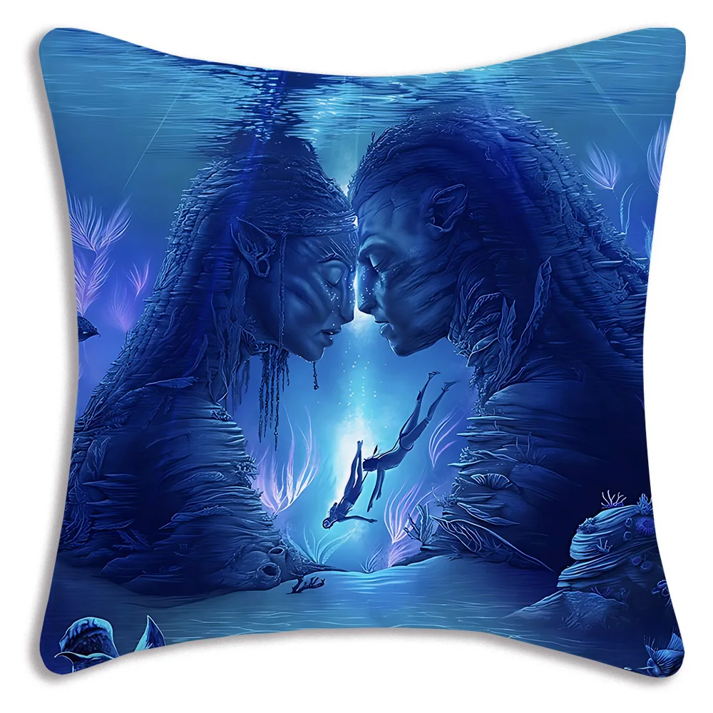

Чехлы на подушки «Аватар Водяной путь» с мультяшным диваном, декоративные домашние двусторонние печатные короткие плюшевые милые чехлы для подушек