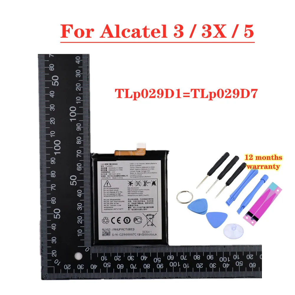 3000mAh TLP029D1 TLp029D7 аккумулятор для Alcatel 3 3X 5 TCL V760 Y660 OT-5052D 5052Y OT-5086D 5086D/3L OT-5034D 5034D/3 OT-5008Y