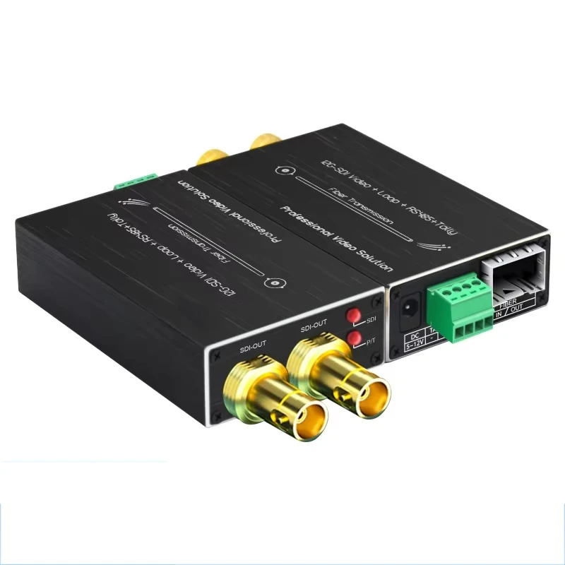 12G-SDI Video Fiber Extender Converter with Loop Output Tally &amp RS485 20km LC 12G SDI Optical Transceiver 1 Pair