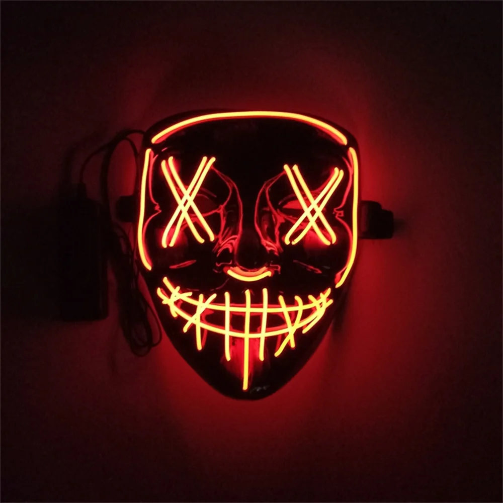 Magicool Новый дизайн EL Wire Led Светящиеся маски DJ Bar Хэллоуин Вечеринка Маскарадные для
