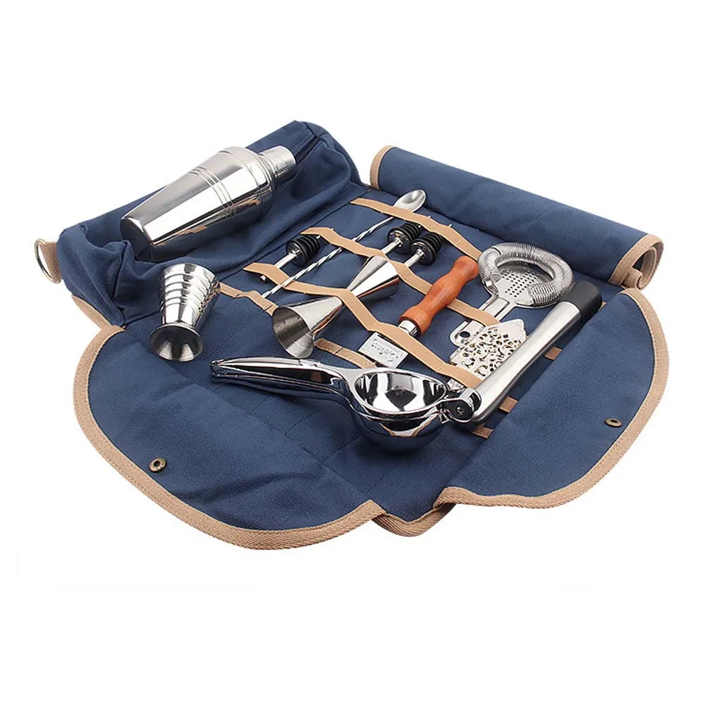 

Canvas Pack Only Storage Set Creative Bartender Carrying Bag Cocktail Tools Bar Toolkit Shaker