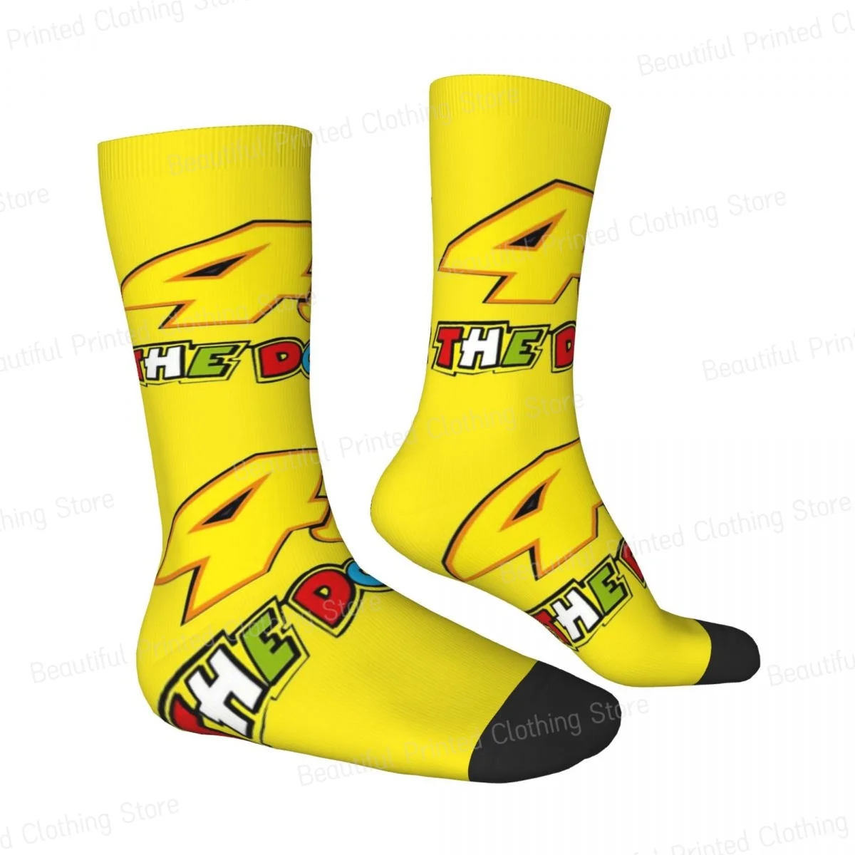 Rossi-Race The Doctor Мотоцикл Мужчины Женщины Happy Носки Открытый Новинка Four Seasons Чулки