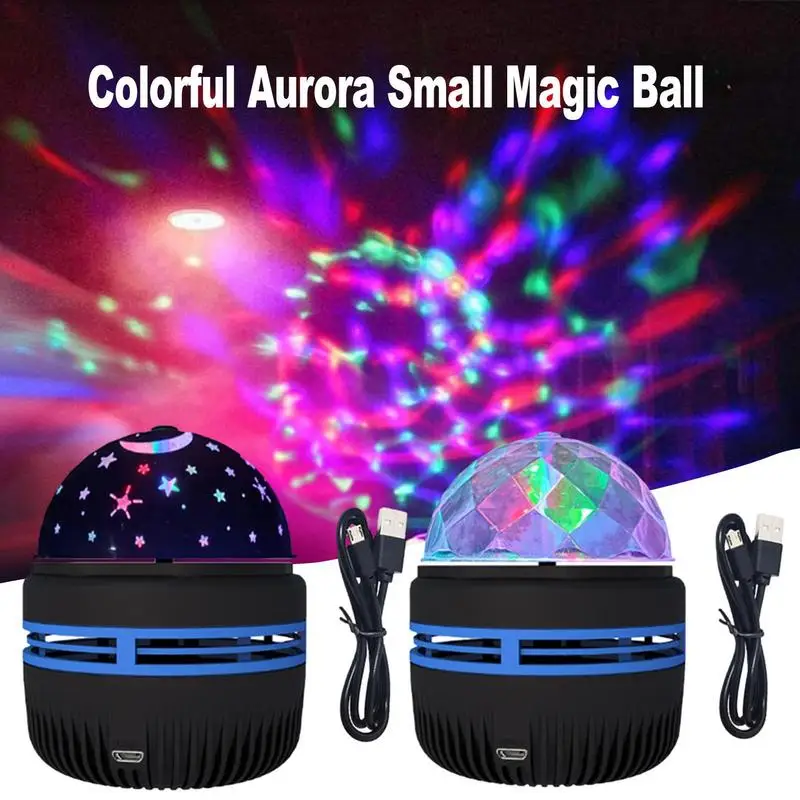 

360 Degree Rotation LED Disco Lights Double Function Projector Lamp Energy Saving Disco Light For Home Bedroom Living Room Party