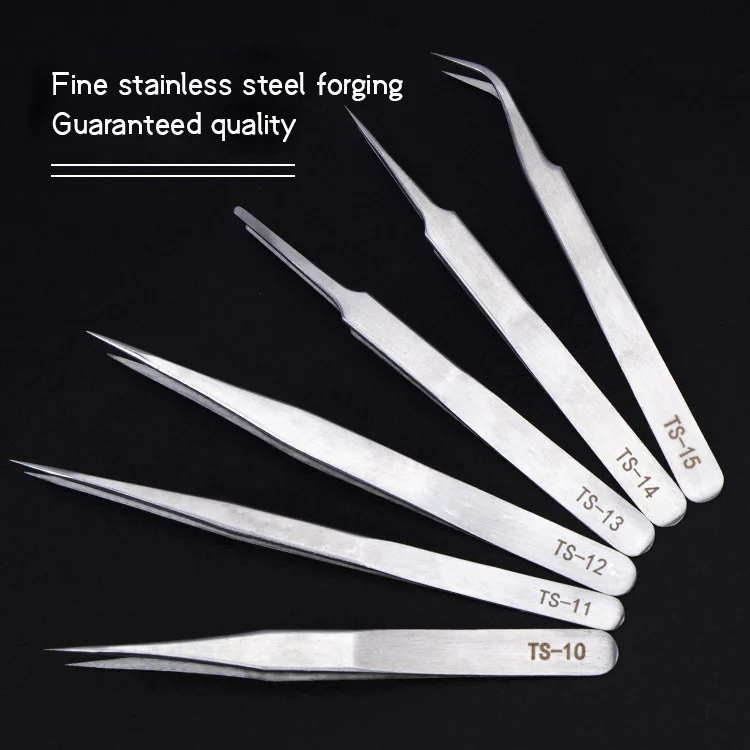 

Heavy Duty Thickened Stainless Steel Tweezers with High Precision and Durability for Electronic Repairs and Nail Art