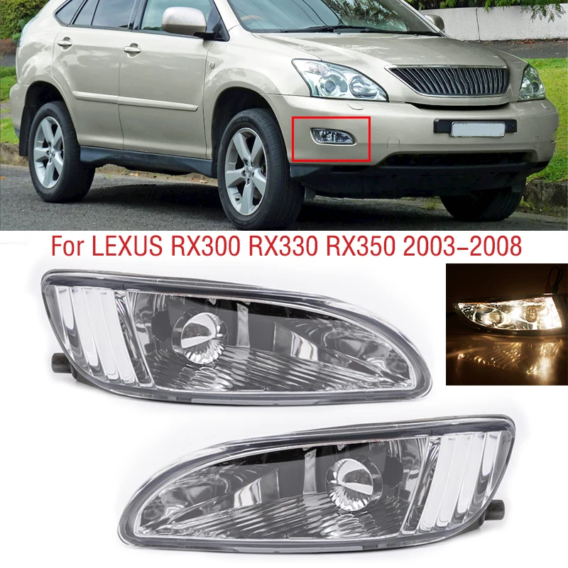 

Передняя фара для Lexus RX300 RX330 RX350 2003-2008, передний бампер автомобиля, противотуманная фара, дневные ходовые огни, фонарь с лампочкой