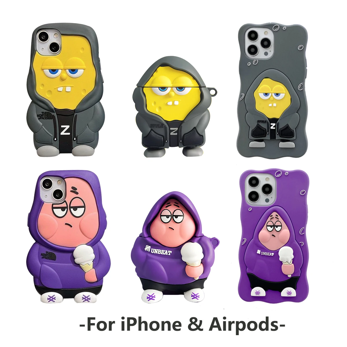 

Anime Cartoon 3D Silicone Cases For Apple iPhone 14Promax 13 12 11 XSMax Funny Creative Earphone Cover For Airpods Pro 2 3 2 Pro