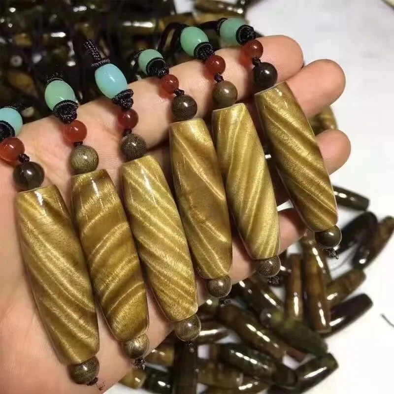 Day Bead Gold Nanmu Buddha Bead Gloomy Wood Day Bead Protection Against Evil Men And Women Necklace Pendant Rope Handmade Pendan