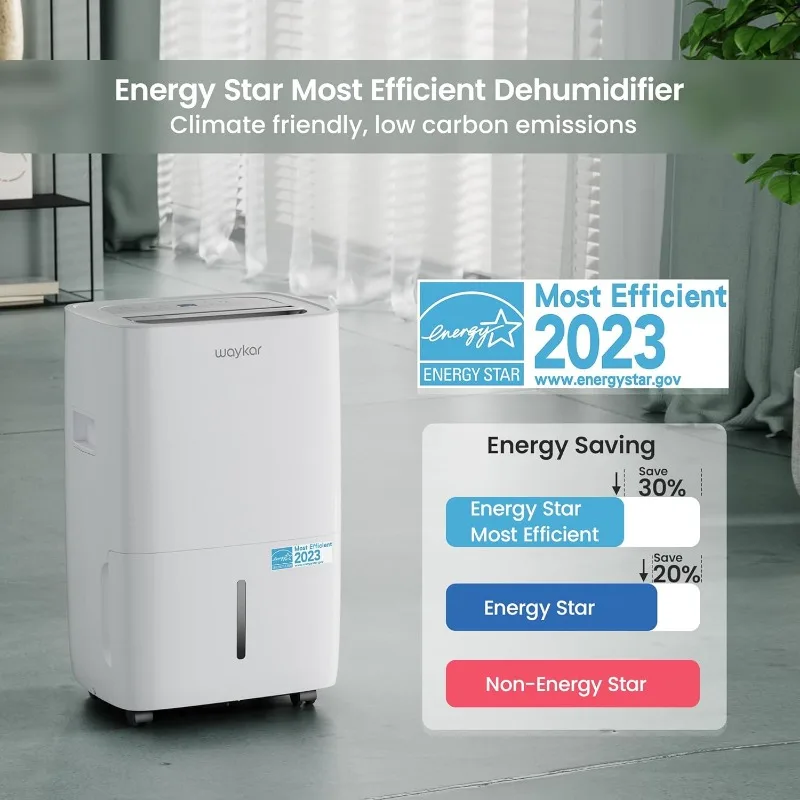 Осушитель Energy Star Waykar 120 пинтов для помещений до 6000 кв. Ft at Home в подвале и больших