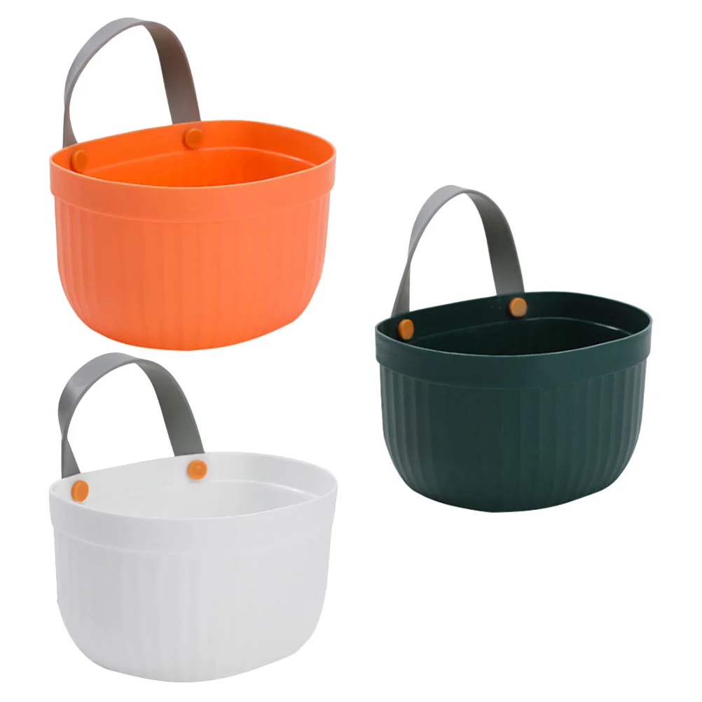 

Basket Wall Hanging Storage Silicone Bath Ginger Onion Veggie Mounted Organizer Baskets Shower Fruit Bathroom