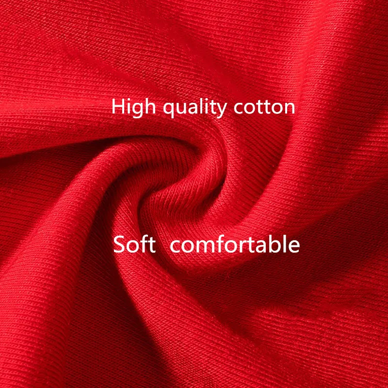 5Pcs/Lot New Men's Red Underwear Men Cotton Red Oversize Underpants Soft Comfortable Breathable Men's Red Briefs