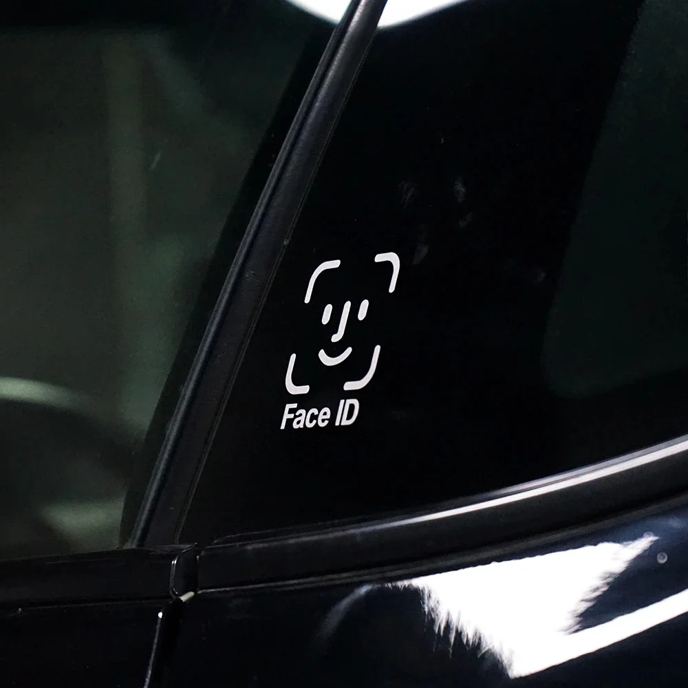 Фото Универсальная наклейка на автомобиль с эффектом Face ID, водонепроницаемая виниловая наклейка на окно, крышку топливного бака, бампер, багажник, внешние детали автомобиля, 1 шт. №5