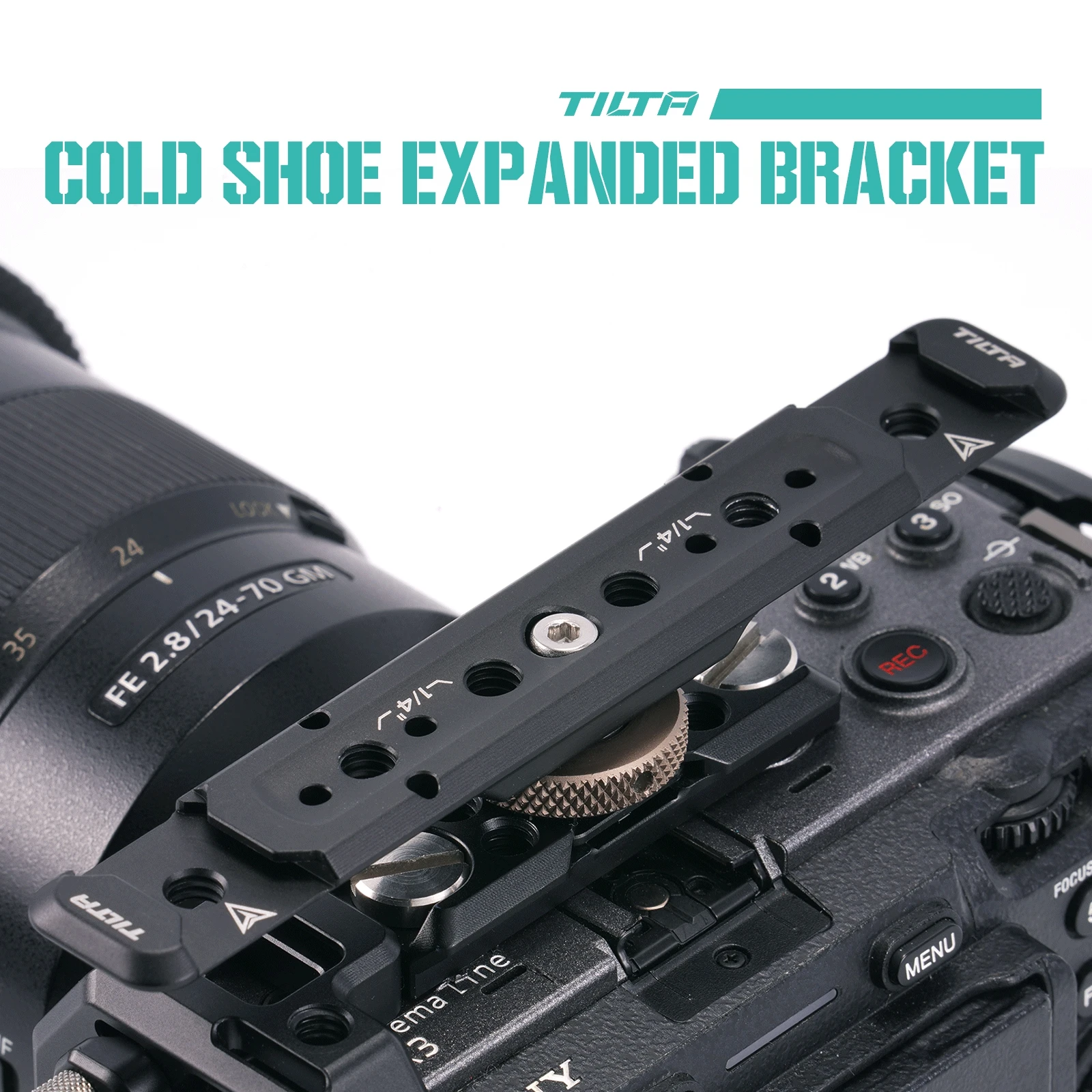 

TILTA TA-CEB-B Dual Cold Shoe Expanded Bracket 1/4-20 Threads NATO rail Adjustable Cold Shoe Accessory Mounting Brackets