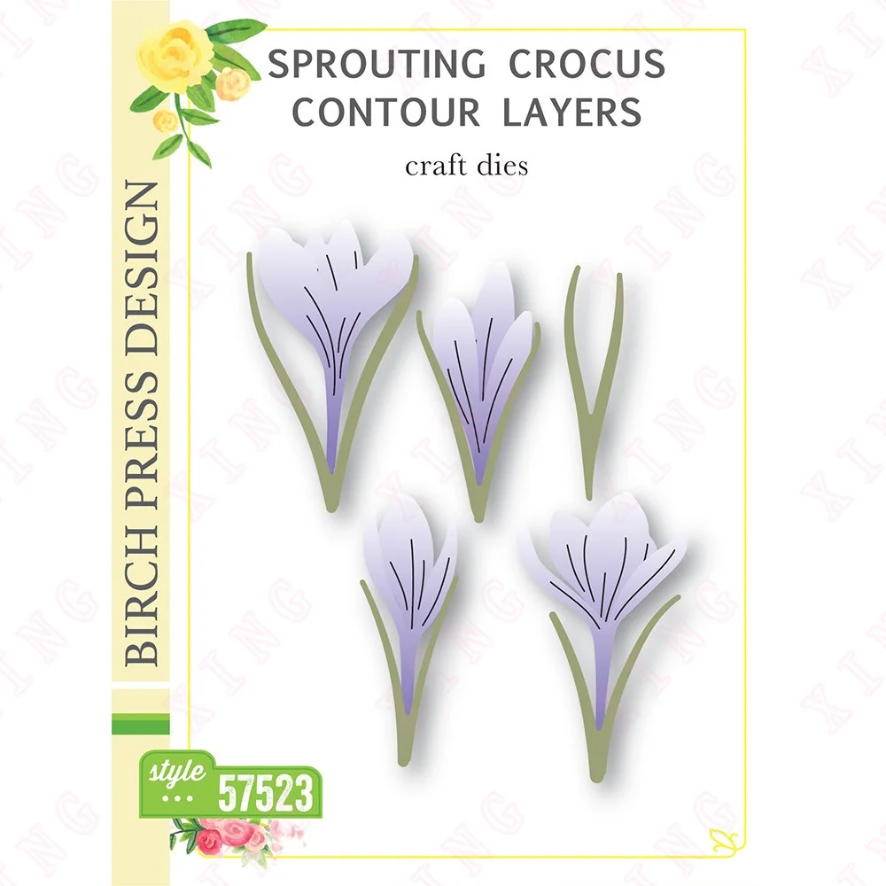 

Sprouting Crocus Contour Layers Dies New Metal Cutting Dies Scrapbooking Diary Decoration Embossing Diy Handmade Craft Card Mold