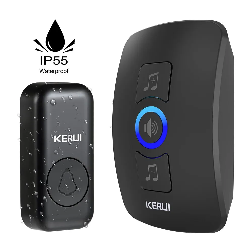 Водонепроницаемый умный домашний дверной звонок KERUI M525 со светодиодной вспышкой и сигнализацией безопасности