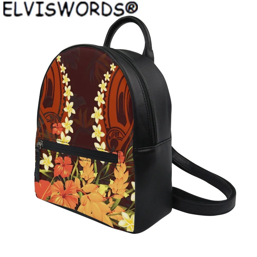 Женские рюкзаки из искусственной кожи ELVISWORDS повседневные сумки на плечо с