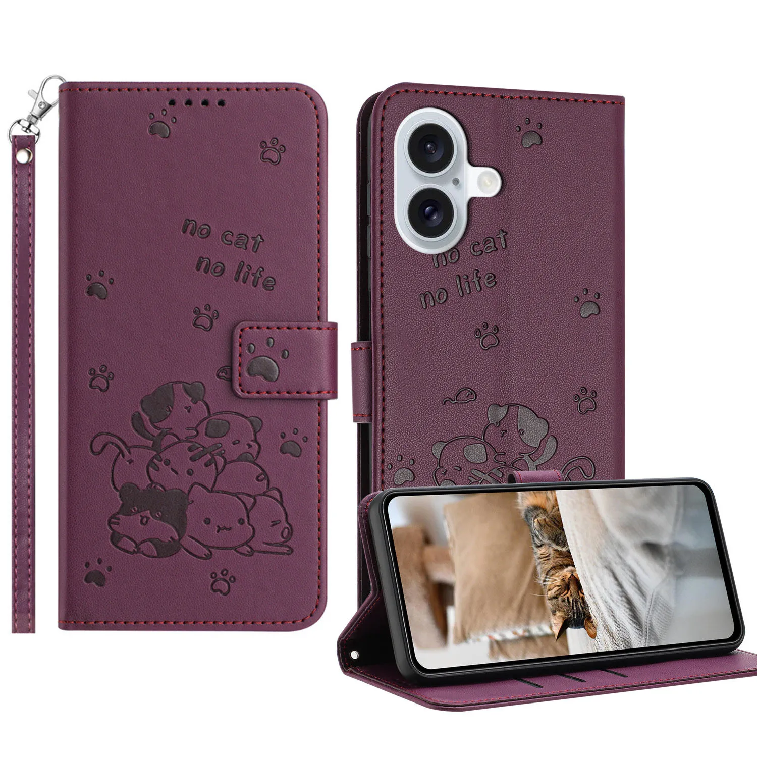 Фото Забавный кожаный чехол-флип с ремешком для Infinix Zero 40 30 Smart 20 10 Plus 9HD 8 Pro, с ремешком на запястье, 3 слота для карт, чехол-кошелек Funda №4